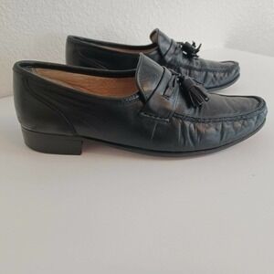 Bostonian Women’s Dress Shoes Slip On Loafer Plain Black Tassel Leather Sz 8